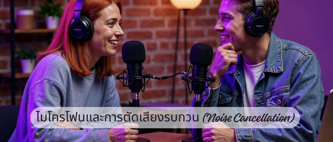 ไมโครโฟนและการตัดเสียงรบกวน (Noise Cancellation)